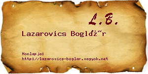 Lazarovics Boglár névjegykártya